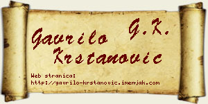 Gavrilo Krstanović vizit kartica